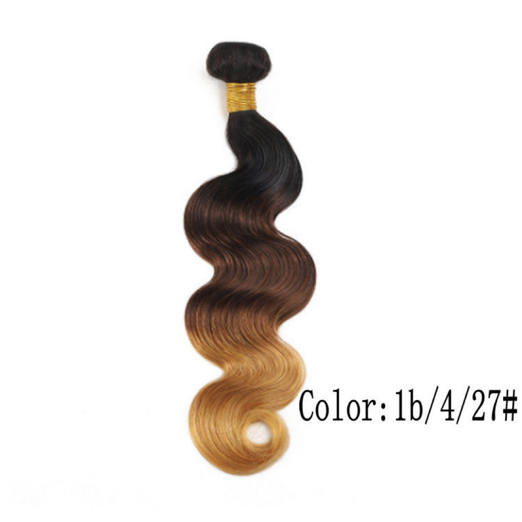 1B/427 ombre human hair body wave bundle, 100g, available in 10 to 28 inches, natural shine and soft texture
