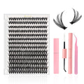 Step-by-step application of DIY eyelash extensions using the 30D/40D volume lash kit.