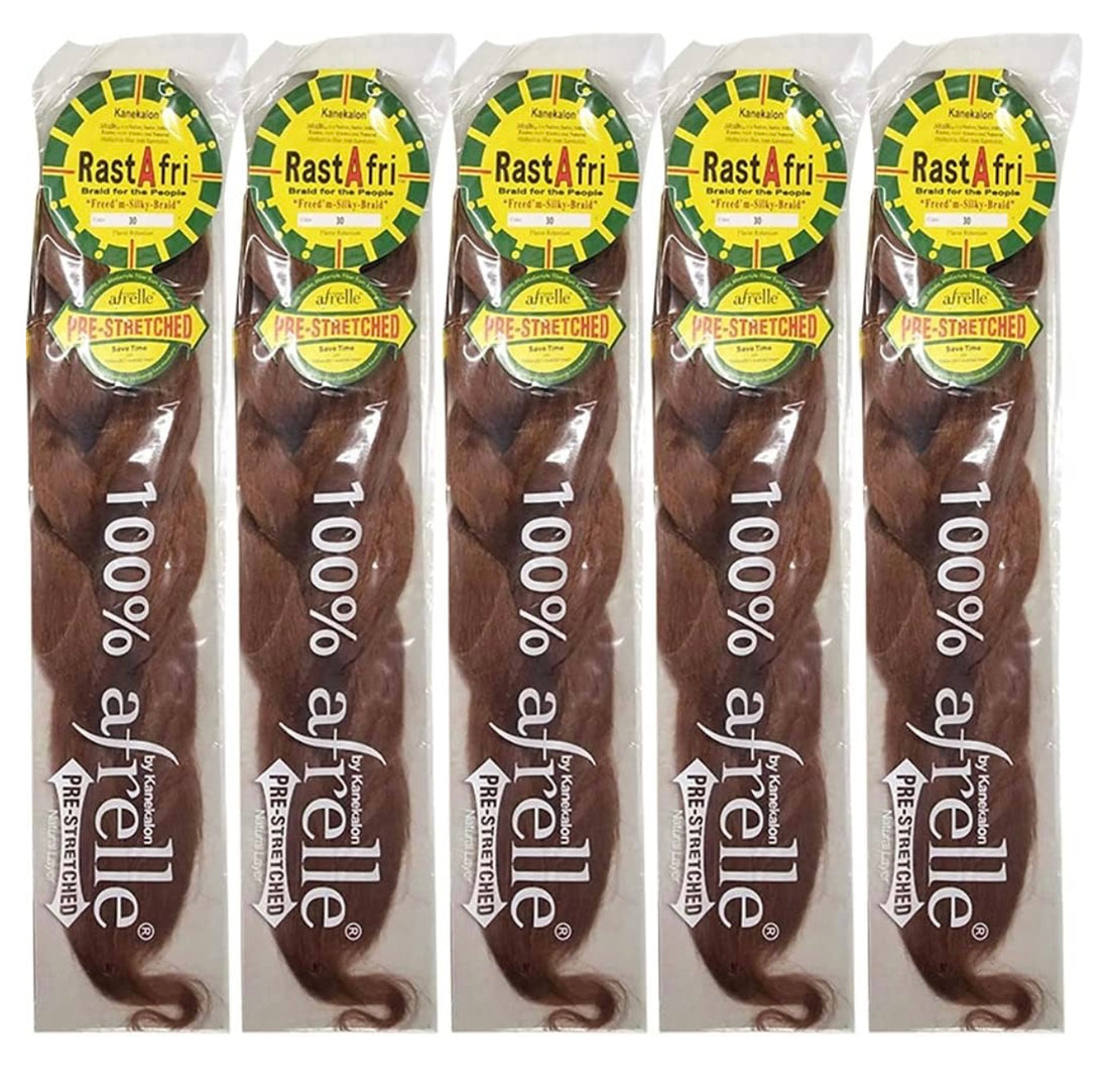 RastAfri braiding hair extensions, pre-stretched synthetic fiber, natural texture
