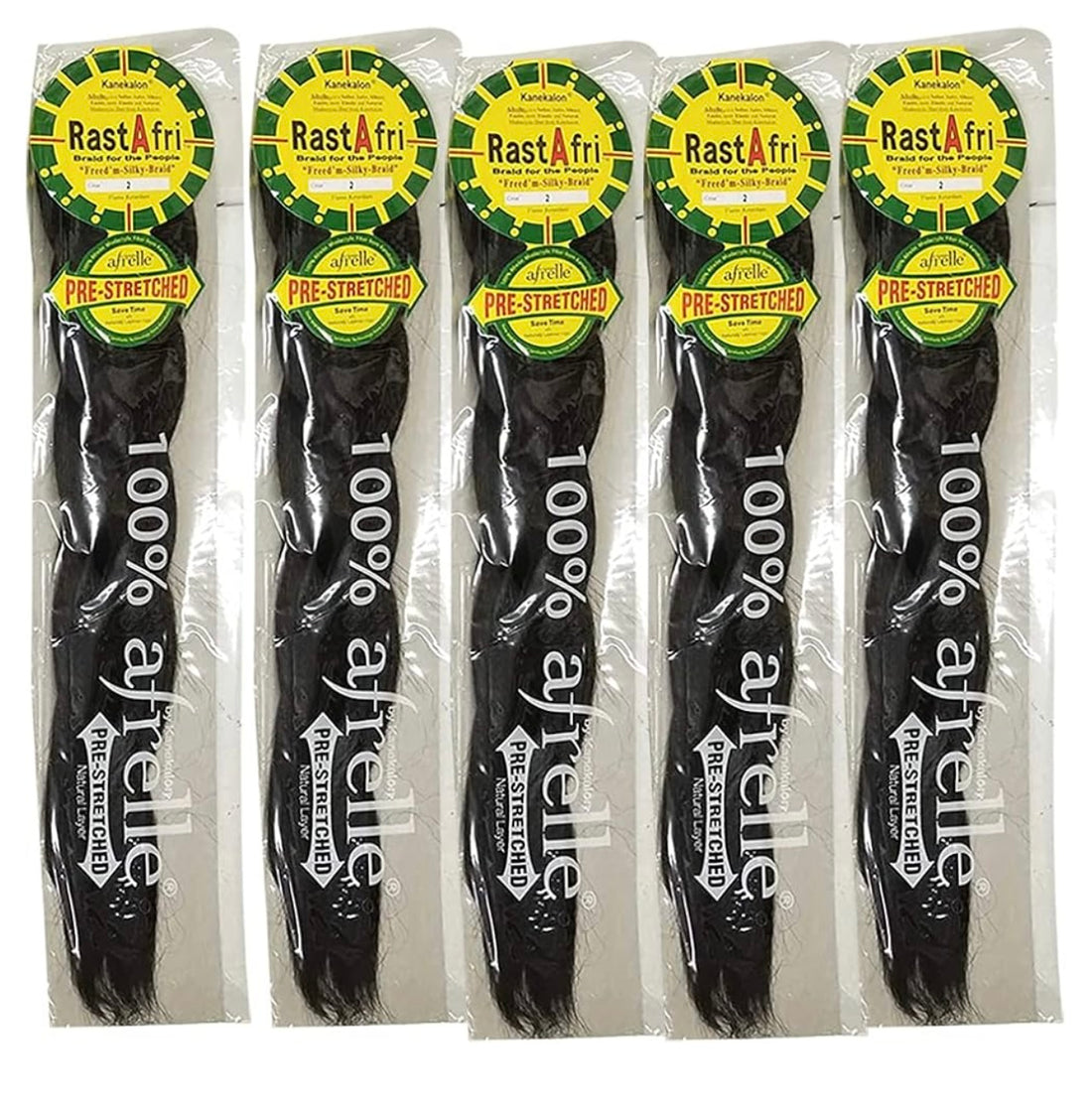 RastAfri braiding hair extensions, pre-stretched synthetic fiber, natural texture
