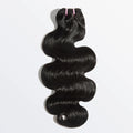 Raw Vietnamese body wave human hair bundles, 12A grade, color #1B natural black, 18 to 30 inches
