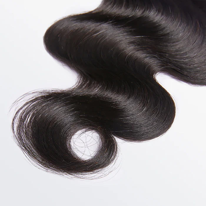 Raw Vietnamese body wave human hair bundles, 12A grade, color #1B natural black, 18 to 30 inches