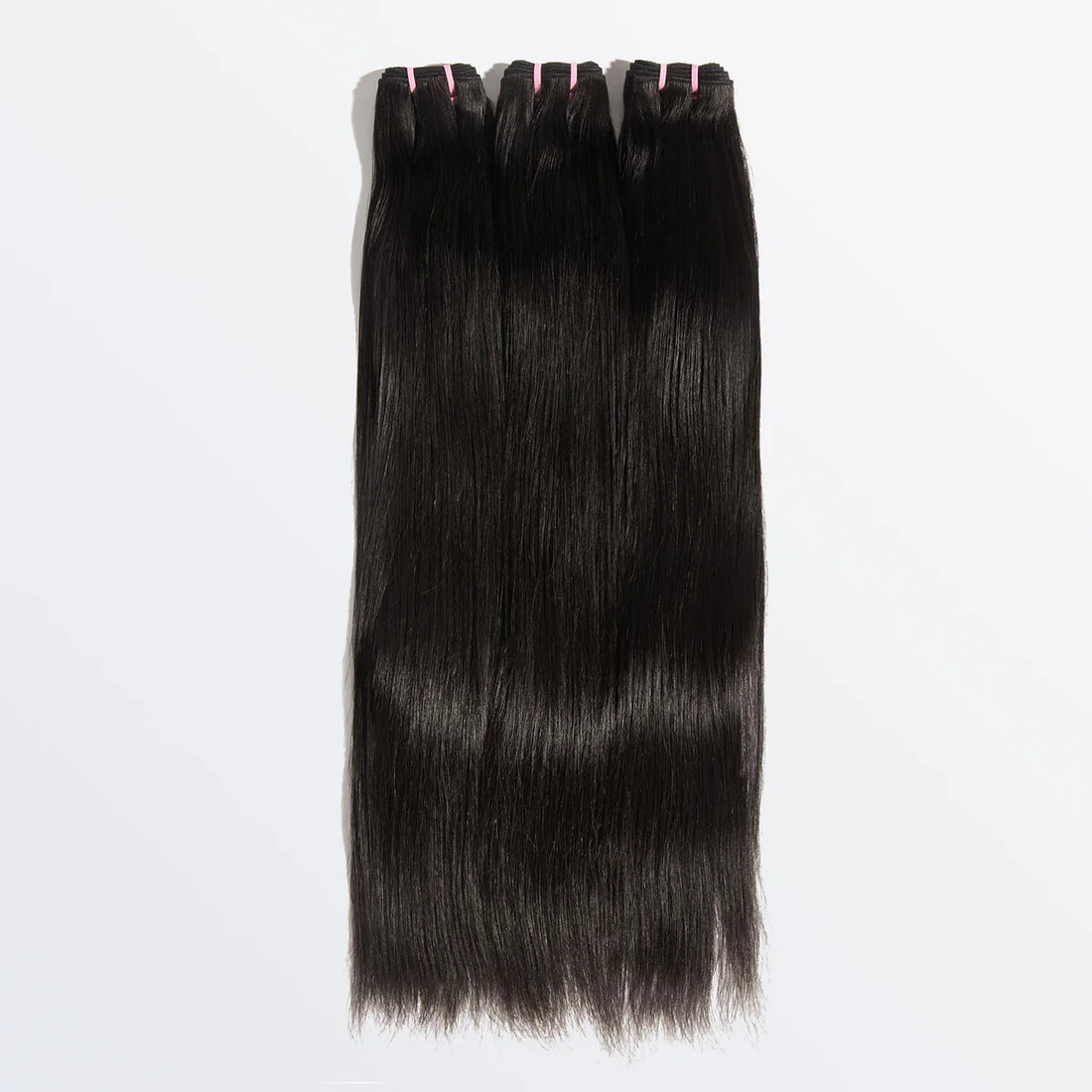 Straight raw Vietnamese human hair bundles, 12A grade, color #1B, 14 to 30 inches