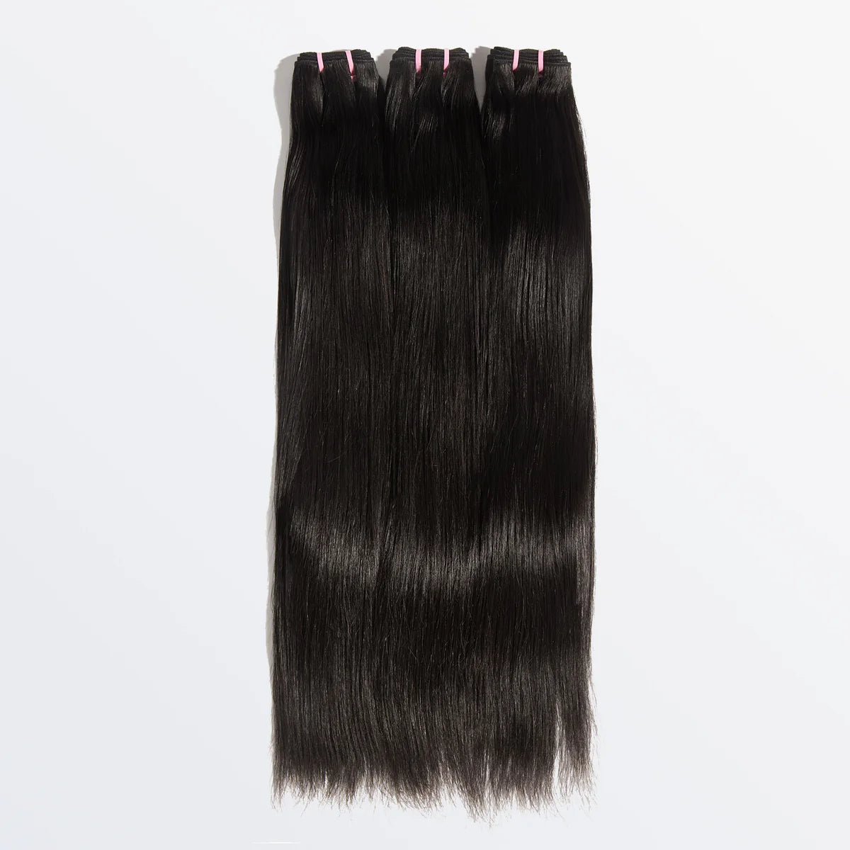 Straight raw Vietnamese human hair bundles, 12A grade, color #1B, 14 to 30 inches