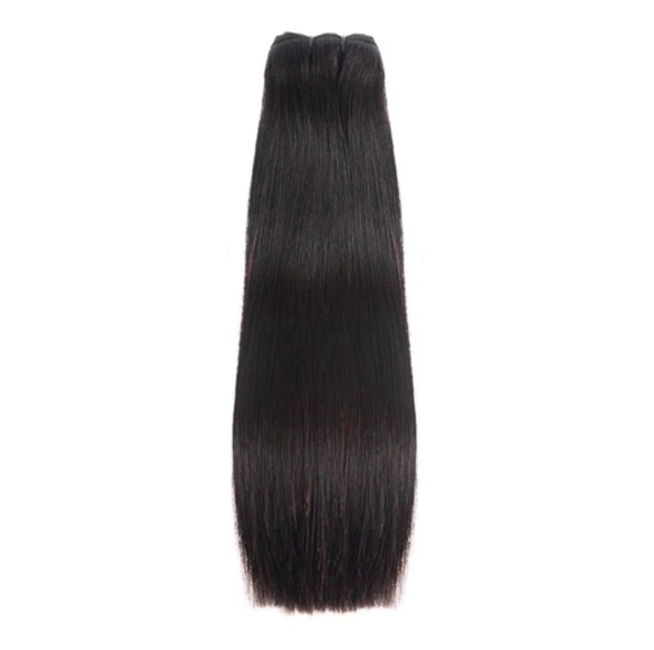 10 to 24 inch raw straight super double drawn human hair bundles in 1B natural black with silky texture