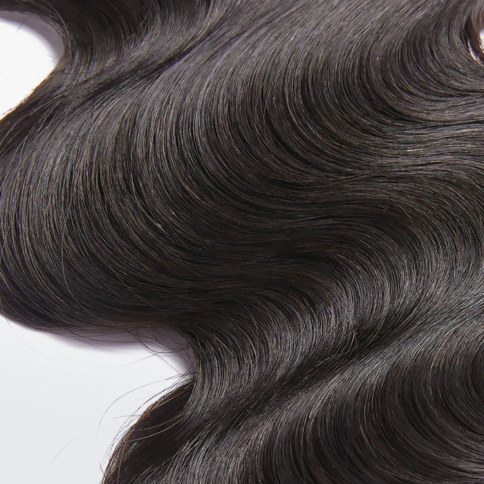 Raw Vietnamese body wave human hair bundles, 12A grade, color #1B natural black, 18 to 30 inches
