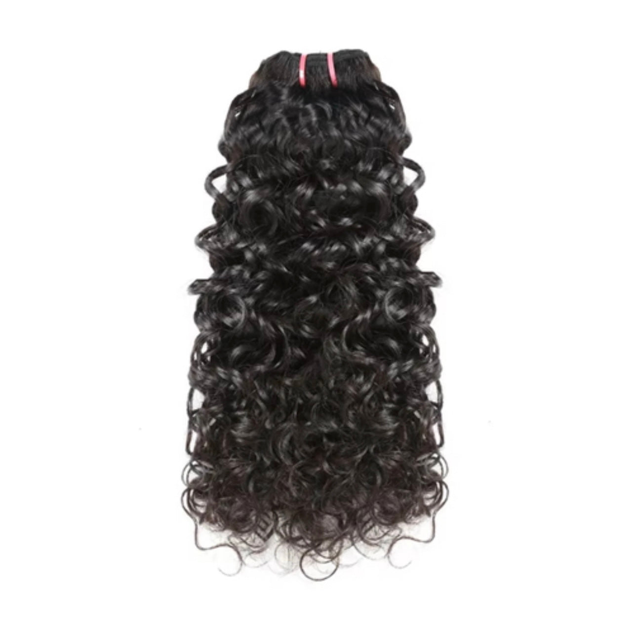 10 to 24 inch raw water wave super double drawn human hair bundle in 1B natural blac