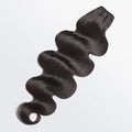 Raw Vietnamese body wave human hair bundles, 12A grade, color #1B natural black, 18 to 30 inches