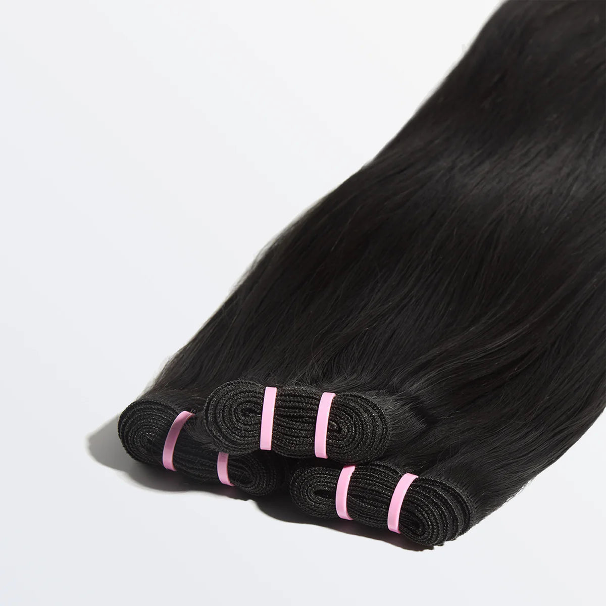 Straight raw Vietnamese human hair bundles, 12A grade, color #1B, 14 to 30 inches