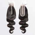 2x6 transparent lace closure, body wave texture, natural black #1B, slim design, 100% virgin human hair, 12 to 20 inch
